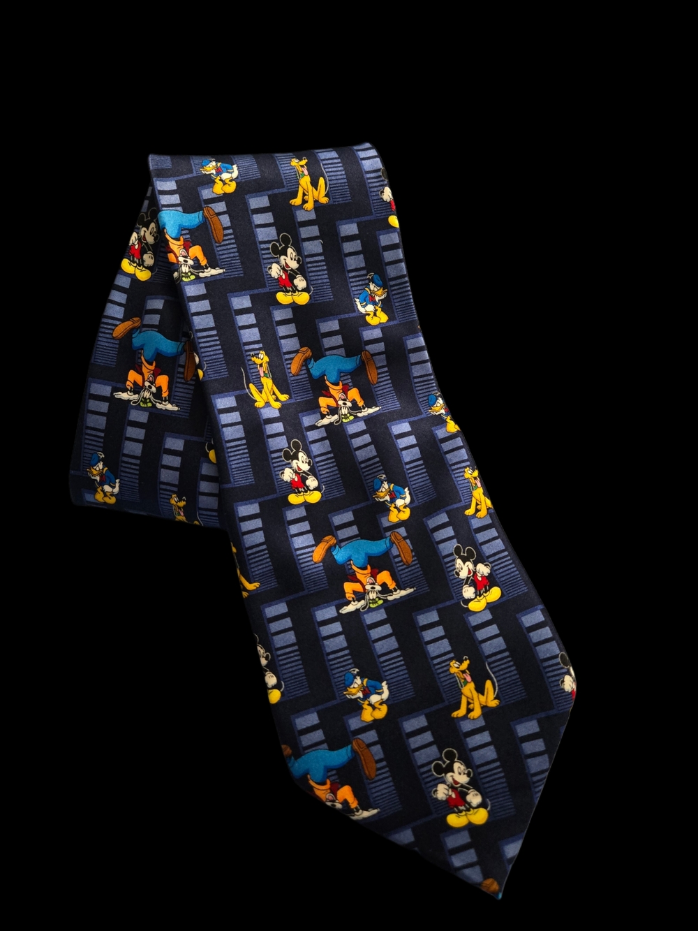 Mickey Unlimited Mickey Mouse Men’s Silk Tie - Mickey, Pluto, Donald Duck, Goofy
